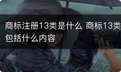 商标注册13类是什么 商标13类包括什么内容