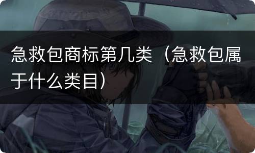 急救包商标第几类（急救包属于什么类目）