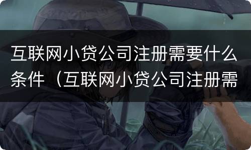 互联网小贷公司注册需要什么条件（互联网小贷公司注册需要什么条件和资料）