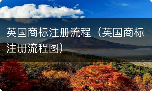 英国商标注册流程（英国商标注册流程图）