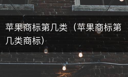 苹果商标第几类（苹果商标第几类商标）