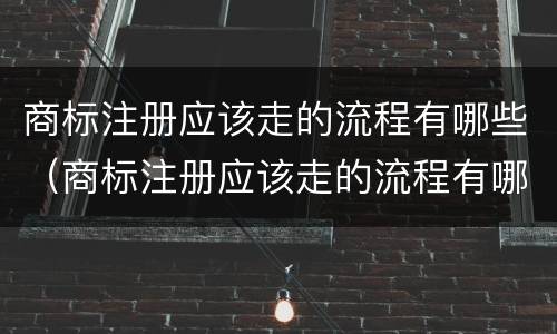 商标注册应该走的流程有哪些（商标注册应该走的流程有哪些内容）