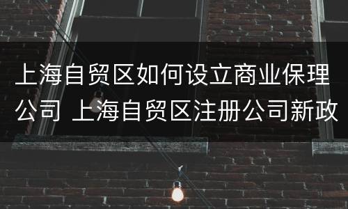 上海自贸区如何设立商业保理公司 上海自贸区注册公司新政策2015