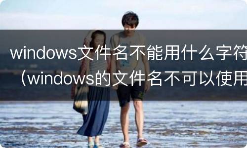 windows文件名不能用什么字符（windows的文件名不可以使用什么字符）