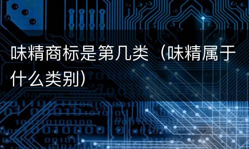 味精商标是第几类（味精属于什么类别）