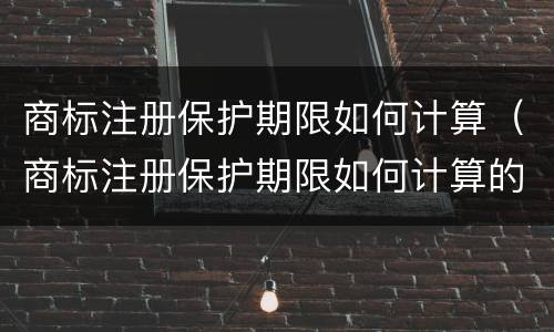 商标注册保护期限如何计算（商标注册保护期限如何计算的）