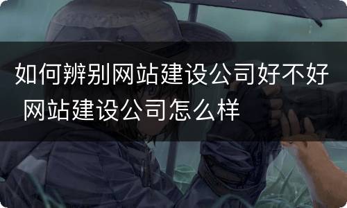 如何辨别网站建设公司好不好 网站建设公司怎么样