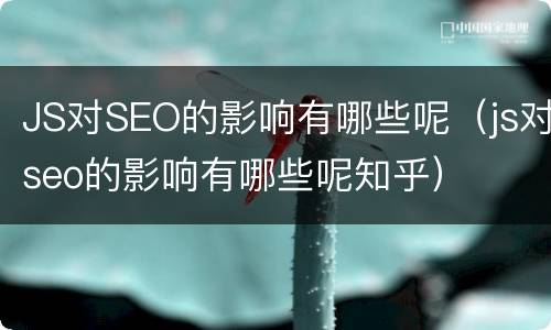 JS对SEO的影响有哪些呢（js对seo的影响有哪些呢知乎）