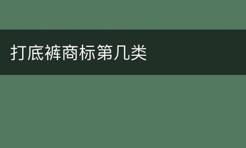 打底裤商标第几类
