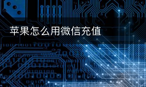  苹果怎么用微信充值