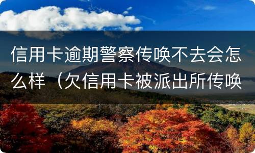 信用卡逾期警察传唤不去会怎么样（欠信用卡被派出所传唤会拘留吗?）