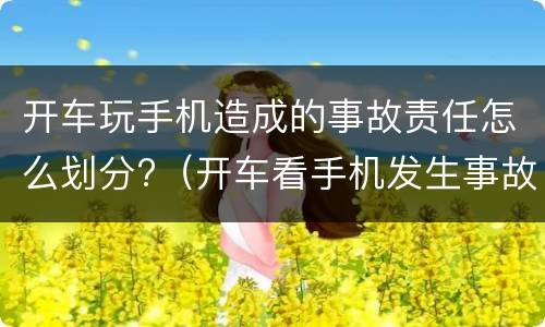 开车玩手机造成的事故责任怎么划分?（开车看手机发生事故怎么定责）