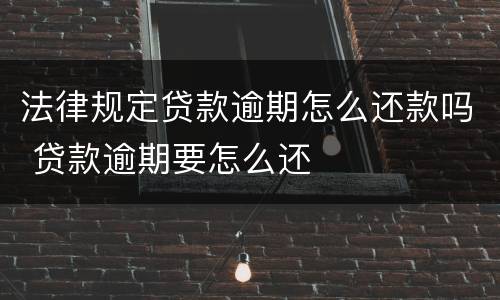 法律规定贷款逾期怎么还款吗 贷款逾期要怎么还