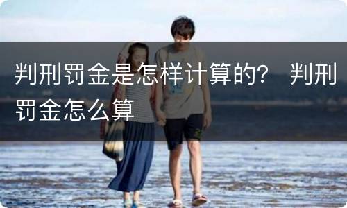 判刑罚金是怎样计算的？ 判刑罚金怎么算