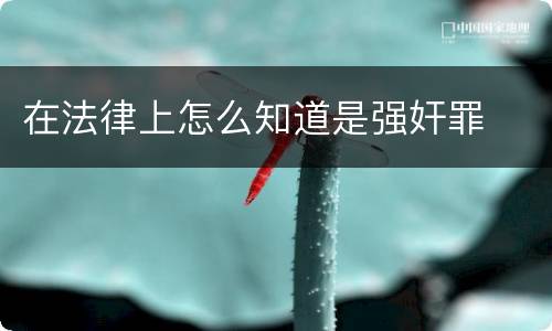 在法律上怎么知道是强奸罪