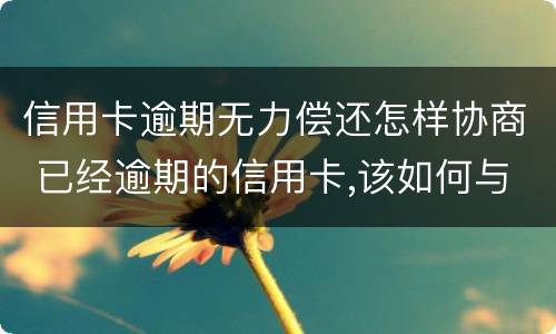 信用卡逾期无力偿还怎样协商 已经逾期的信用卡,该如何与银行协商暂缓还款