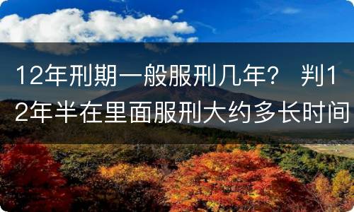 12年刑期一般服刑几年？ 判12年半在里面服刑大约多长时间