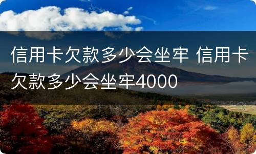信用卡欠款多少会坐牢 信用卡欠款多少会坐牢4000