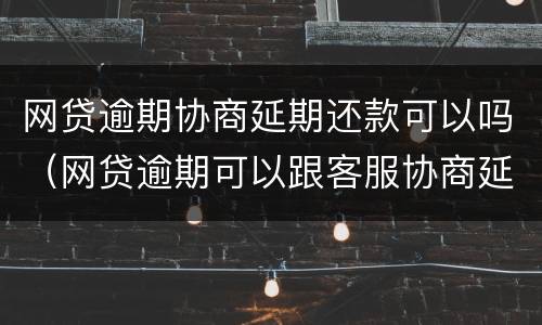 网贷逾期协商延期还款可以吗（网贷逾期可以跟客服协商延期还款吗能延期几个月）