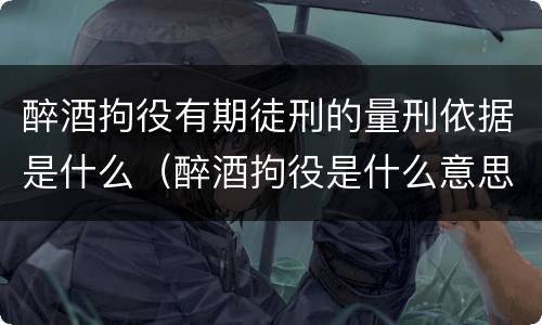 醉酒拘役有期徒刑的量刑依据是什么（醉酒拘役是什么意思）