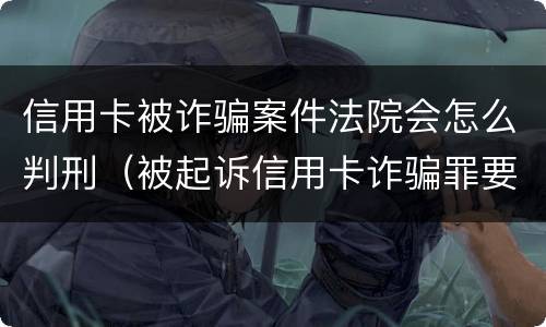信用卡被诈骗案件法院会怎么判刑（被起诉信用卡诈骗罪要坐牢吗）