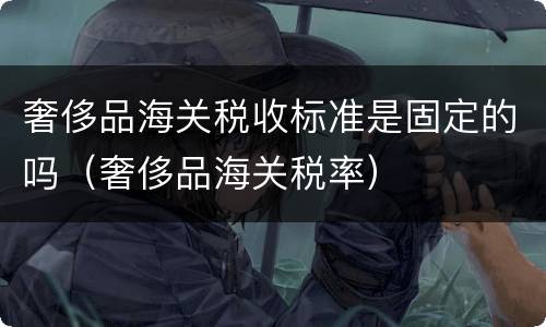 奢侈品海关税收标准是固定的吗（奢侈品海关税率）