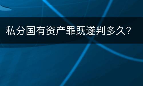私分国有资产罪既遂判多久?