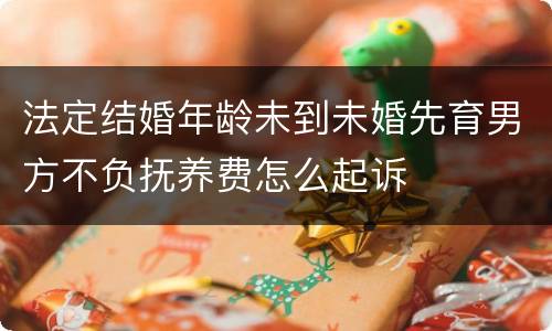 法定结婚年龄未到未婚先育男方不负抚养费怎么起诉