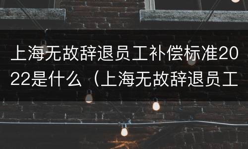 上海无故辞退员工补偿标准2022是什么（上海无故辞退员工应该怎么赔偿）