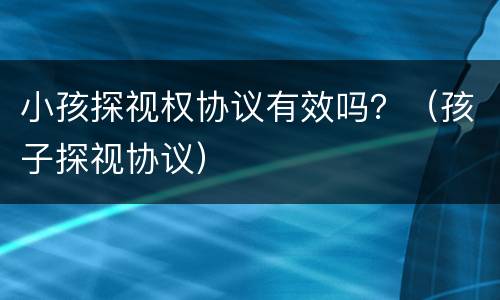 小孩探视权协议有效吗？（孩子探视协议）