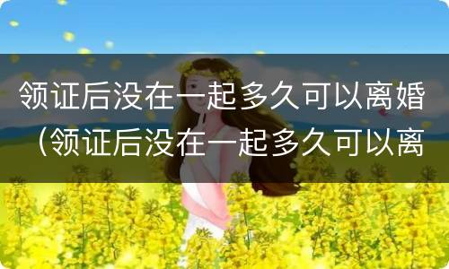领证后没在一起多久可以离婚（领证后没在一起多久可以离婚啊）