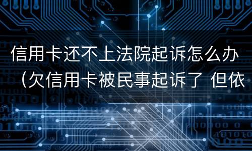 信用卡还不上法院起诉怎么办（欠信用卡被民事起诉了 但依旧还不起）