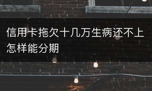 信用卡拖欠十几万生病还不上怎样能分期