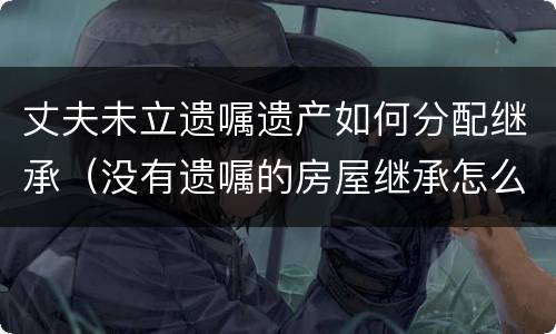 丈夫未立遗嘱遗产如何分配继承（没有遗嘱的房屋继承怎么分配）
