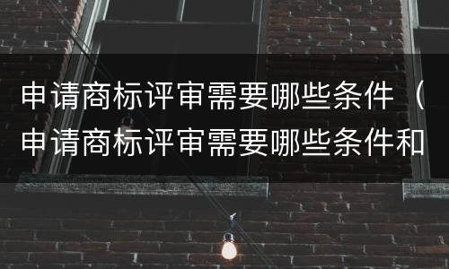 申请商标评审需要哪些条件（申请商标评审需要哪些条件和手续）