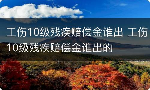工伤10级残疾赔偿金谁出 工伤10级残疾赔偿金谁出的