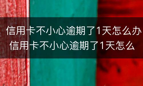 信用卡不小心逾期了1天怎么办 信用卡不小心逾期了1天怎么办呢