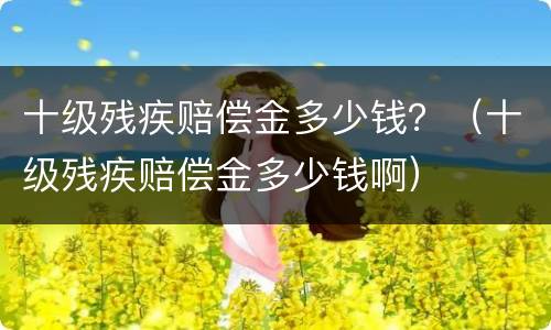 十级残疾赔偿金多少钱？（十级残疾赔偿金多少钱啊）