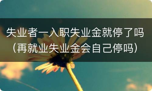 失业者一入职失业金就停了吗（再就业失业金会自己停吗）