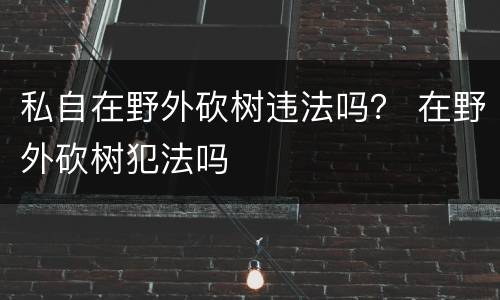 私自在野外砍树违法吗？ 在野外砍树犯法吗