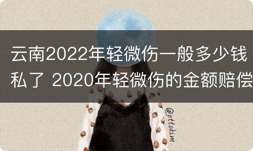 云南2022年轻微伤一般多少钱私了 2020年轻微伤的金额赔偿标准