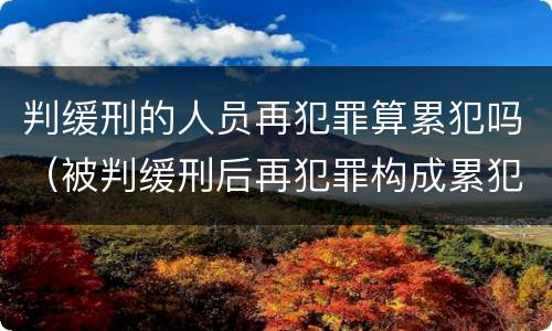 判缓刑的人员再犯罪算累犯吗（被判缓刑后再犯罪构成累犯吗）