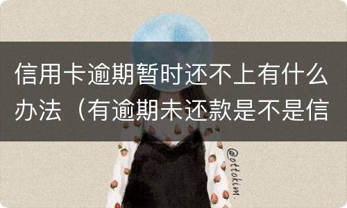 信用卡逾期暂时还不上有什么办法（有逾期未还款是不是信用卡办不了）