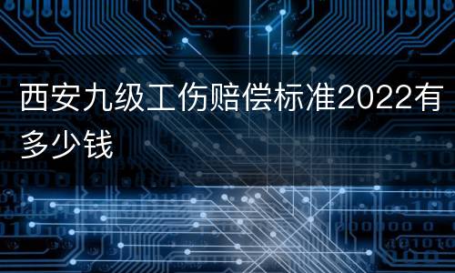 西安九级工伤赔偿标准2022有多少钱