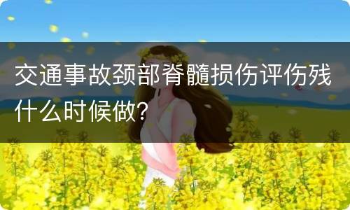 交通事故颈部脊髓损伤评伤残什么时候做？