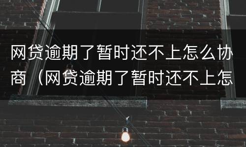 网贷逾期了暂时还不上怎么协商（网贷逾期了暂时还不上怎么协商还款）