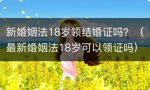 新婚姻法18岁领结婚证吗？（最新婚姻法18岁可以领证吗）