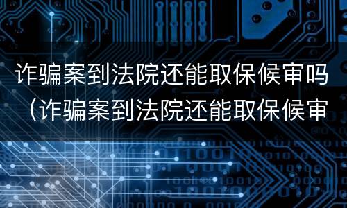 诈骗案到法院还能取保候审吗（诈骗案到法院还能取保候审吗多久）