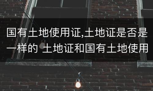 国有土地使用证,土地证是否是一样的 土地证和国有土地使用证一样吗