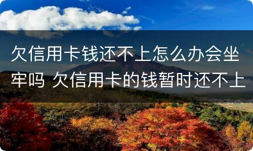 欠信用卡钱还不上怎么办会坐牢吗 欠信用卡的钱暂时还不上会坐牢吗